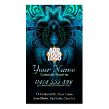 Blue Widow Fractal Business Card
