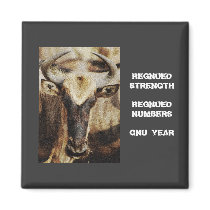 Blue Wildebeest / Gnu funny humoros animal Magnets