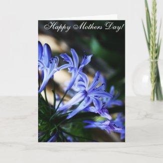 Blue Wildflower Mother's Day Card