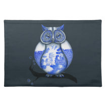 Blue Willow Owl american mojo placemats