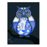 Blue Willow Owl Post Cards