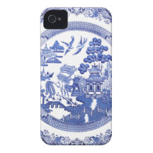 Blue Willow pattern iPhone 4 Cover