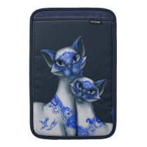 Blue Willow Siamese Cats rickshaw sleeves