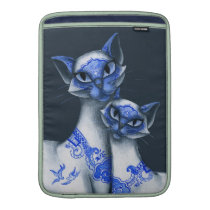 Blue Willow Siamese Cats rickshaw sleeves