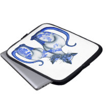 Blue Willow Siamese Cats electronics sleeves