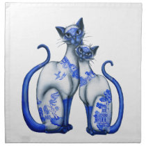 Blue Willow Siamese Cats Napkins napkins