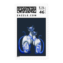 Blue Willow Siamese Cats postage
