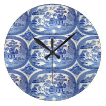 Blue Willow Time - Add vintage class to your wall Clock