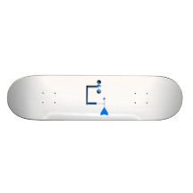 Blue Wind Speed and Weather Vane Skate Board Deck