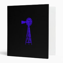 Blue Windmill.png 3 Ring Binder