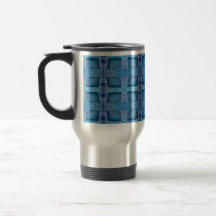 blue window coffee mug