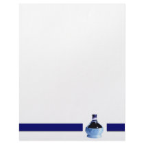 Blue Wine Bottle Letterhead