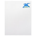 Blue Winged Bird Dragon Personalized Letterhead