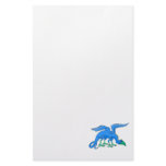 Blue Winged Bird Dragon Stationery Design