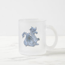 Blue Winged Dragon Frosted Mug