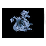 Blue Winged Dragon Greeting Card Blue Winged Dragon Greeting Card