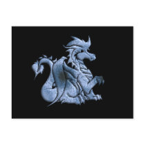 Blue Winged Dragon Postcard