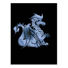 Blue Winged Dragon Postcard