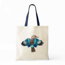 Blue Winged Kookaburra Tote Bag