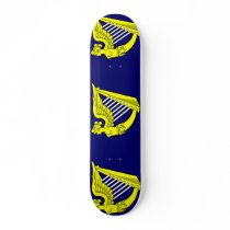 Blue Winged Maiden Harp, Ireland flag Skate Boards