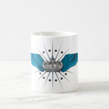 Blue Wings and Crown Mug 1