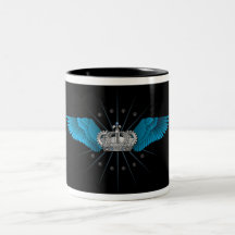 Blue Wings and Crown Mug 2