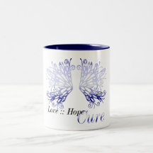 Blue Wings : Love Hope Cure Rheumatoid Arthritis Coffee Mugs