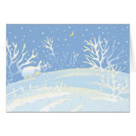 Blue Winter Greeting Card