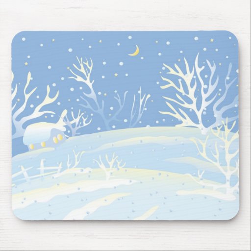 Blue Winter Mousepad