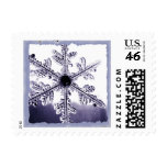 Blue Winter Snowflake Postage