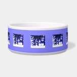 Blue Winter Snowman Family Dog Bowls