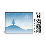 Blue Winter Wonderland Christmas Stamp