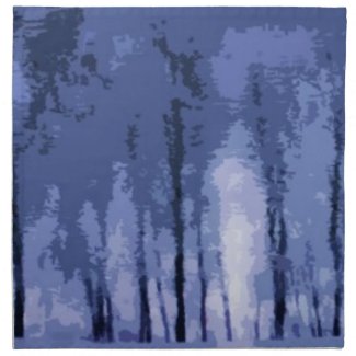 Blue Winter Woods Napkin