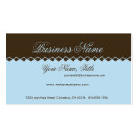 Blue with Brown Diamond Topper Business Cards business cards