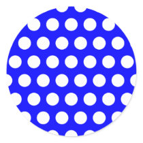 Blue with White Polka Dots stickers