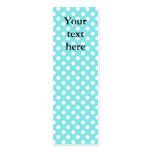Blue with white polkadots business card