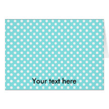 Blue with white polkadots cards