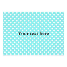 Blue with white polkadots invite