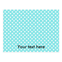 Blue with white polkadots postcards