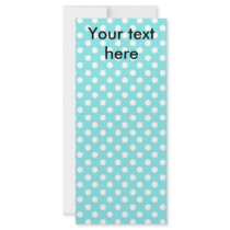 Blue with white polkadots rack card template