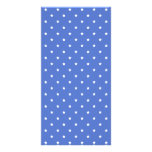 Blue with white stars. Pattern. Custom Photo Card