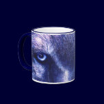 Blue Wolf Eyes Mug mugs