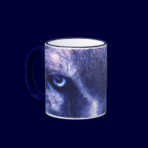 Blue Wolf Eyes Mug