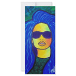 Blue Woman Sunglasses by Piliero Rack Card
