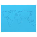 Blue World Cutout Letterhead