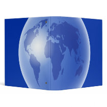 Blue World Globe Binders