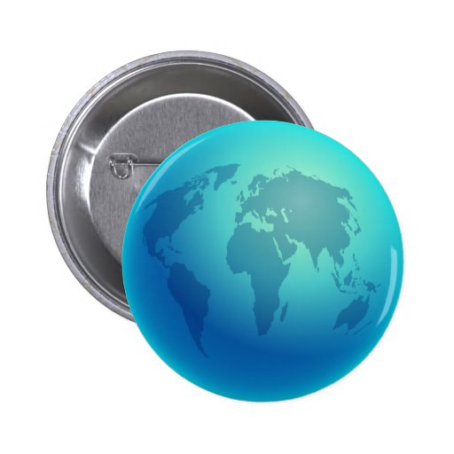 Blue World Globe Pin