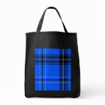 Blue woven tartan pattern bags