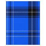 Blue woven tartan pattern flyer design