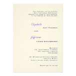 Blue Wreath Monogrammed Wedding Invitation
